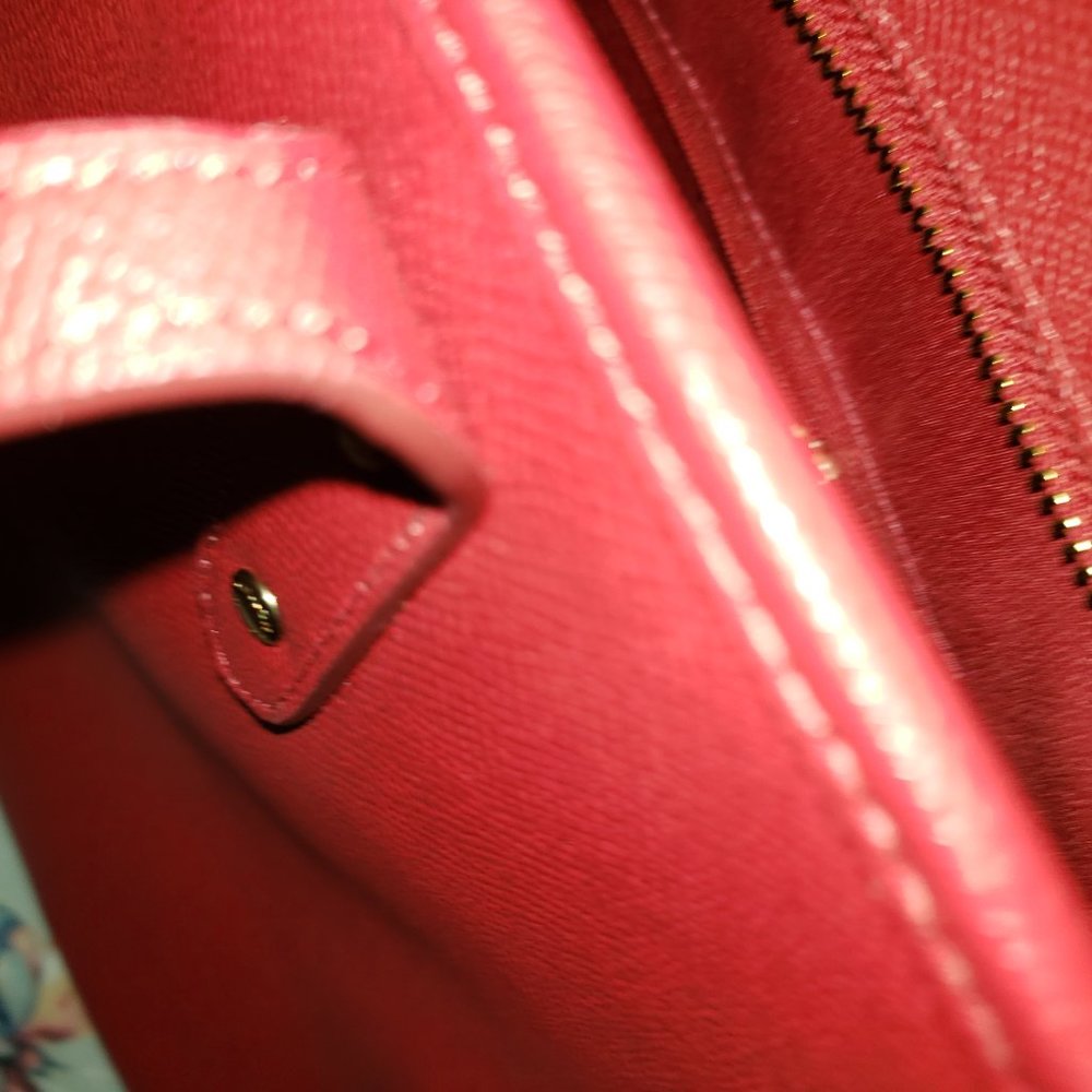 COACH TRUE RED PEBBLE LEATHER CITY TOTE - Picture 7 of 7